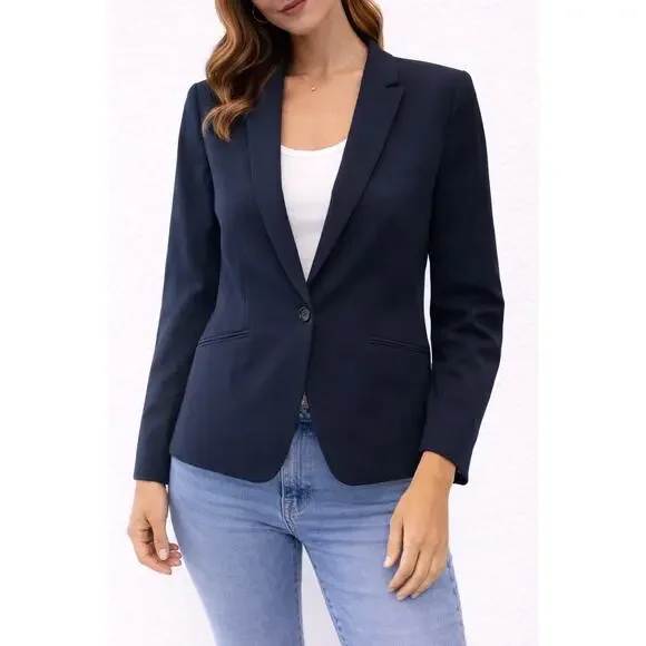 HUGO BOSS Women’s Virgin Wool Blazer Black Tailored Career Jacket Size US 12 - Picture 10 of 10